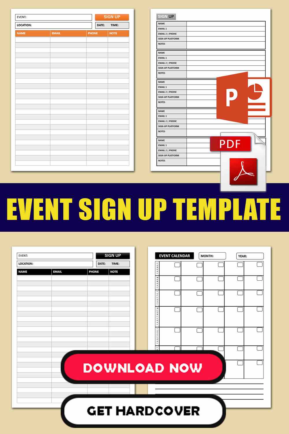 Event Sign Up Sheet Template 